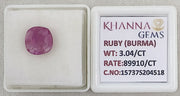 3.04/CT Natural Old Burma Ruby with IIGJ Govt. Lab Certificate-15737S204518
